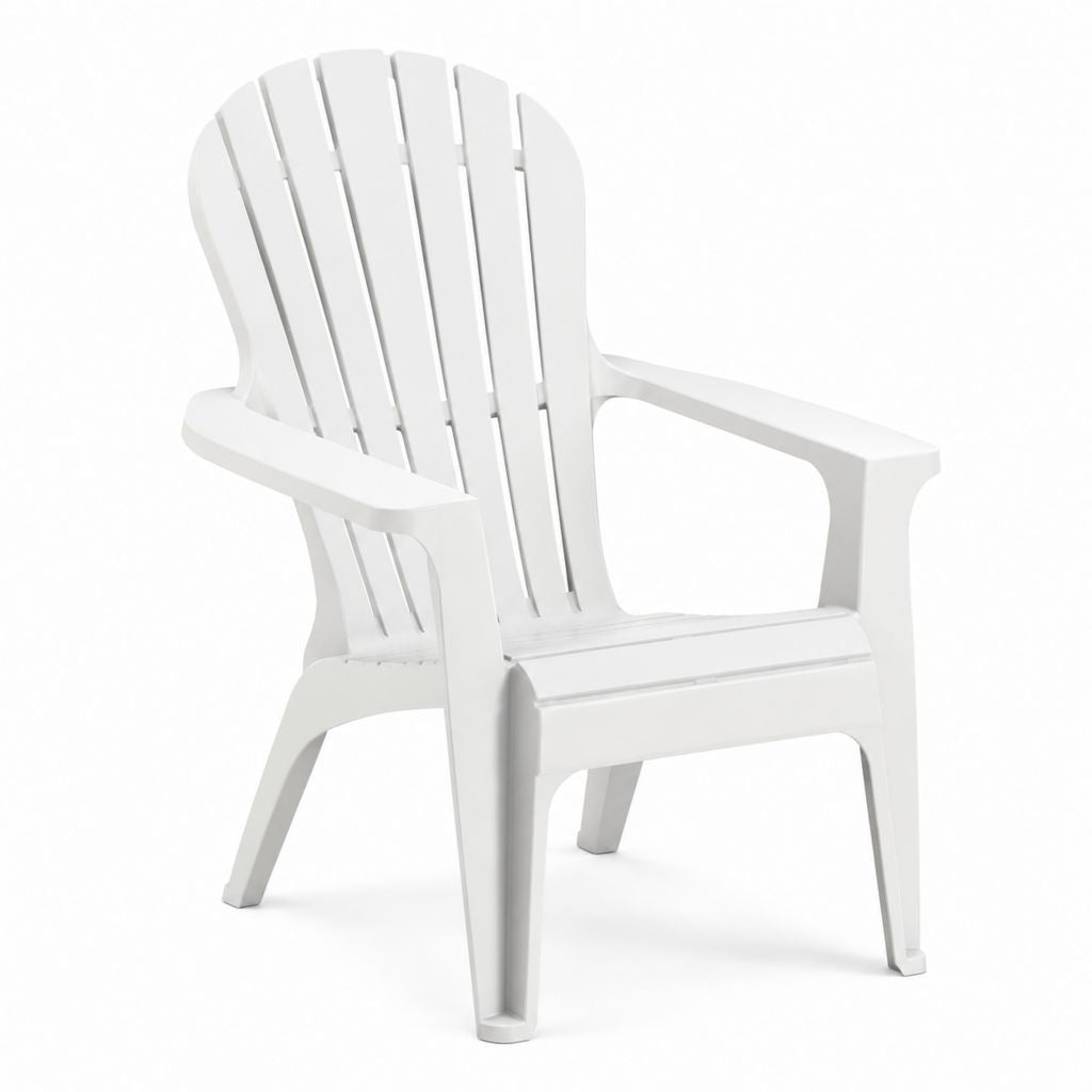 Fauteuil de jardin Adirondack blanc en polypropylène 79 x 88 x 83 cm