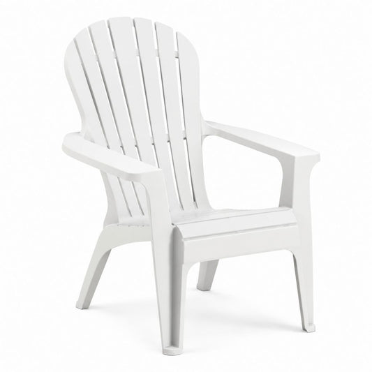 Fauteuil de jardin Adirondack blanc en polypropylène 79 x 88 x 83 cm